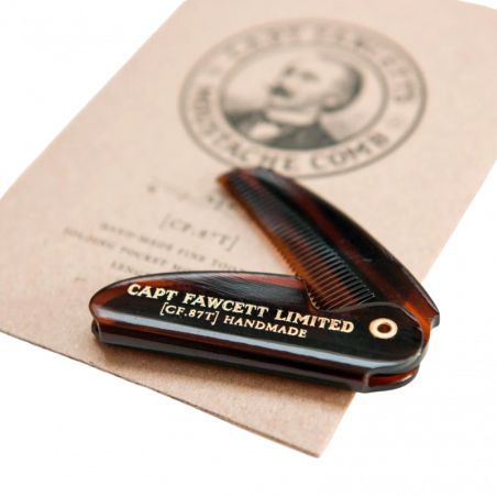 Peigne de Poche Pliant à Moustache – Captain Fawcett [CF.87T]