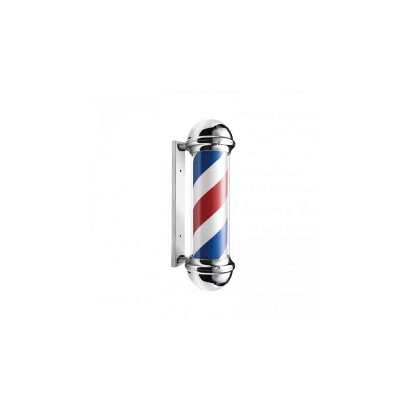 Enseigne pour salon barber pole - Silver 70cm - BARBURYS