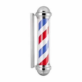 Enseigne pour salon barber pole - Silver 96CM - BARBURYS