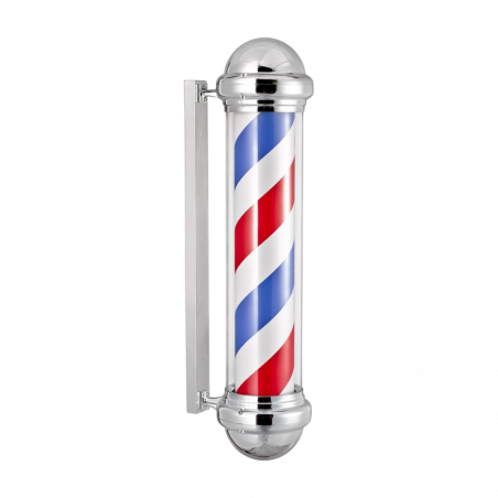 Enseigne pour salon barber pole - Silver 96CM - BARBURYS