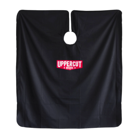 Cape de barbier noire Uppercut | Propreté & style – O’Barbershop