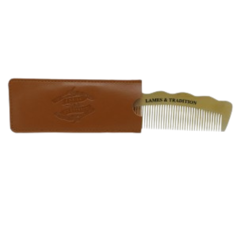 Peigne Barbe en Corne Gravé | Élégance & finition naturelle – O’Barbershop