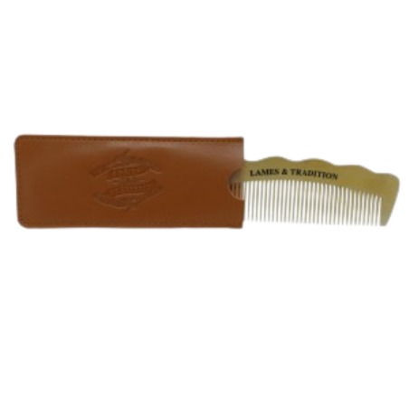 Peigne Barbe en Corne Gravé | Élégance & finition naturelle – O’Barbershop