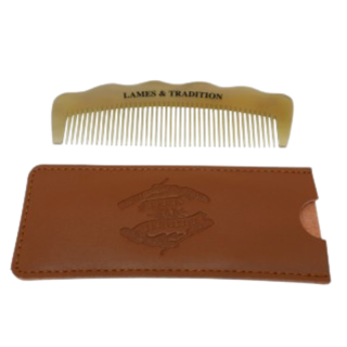 Peigne Barbe en Corne Gravé | Élégance & finition naturelle – O’Barbershop