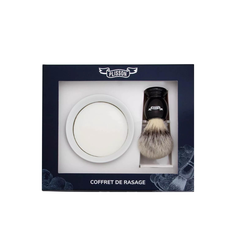 Set de Rasage Fibre Blanche | Douceur & Précision – O’Barbershop