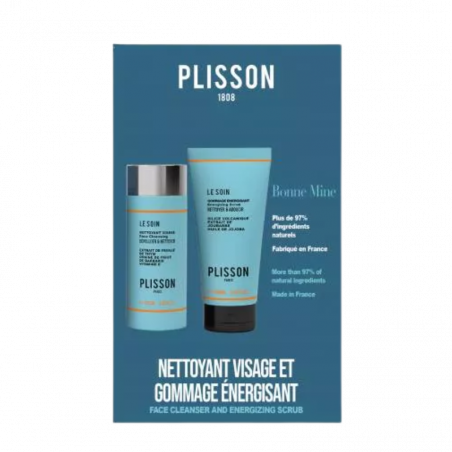 Duo Bonne Mine | Nettoyant & Gommage Énergisant – O’Barbershop